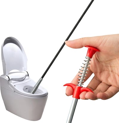 Afvoer Verstopper Verwijderaar - Grijper Pijp - Verstoppingen Oplossen - Sterke Vierklauw Grijper - 35 cm - Grijs