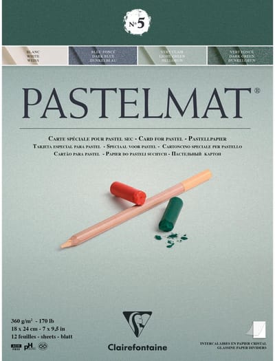 Clairefontaine Pastelmat - Papier voor Pastelkrijt - No.5 - 360 g - 18 x 24 cm - 4 kleuren