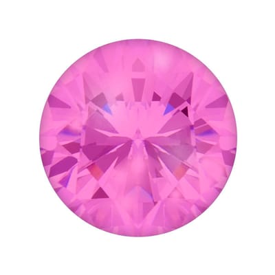 Quiges - Eligo Verwisselbaar Glas geslepen 8 mm Rond Zirkonia Roze voor Zilveren Ring - 8 mm - ER8R007