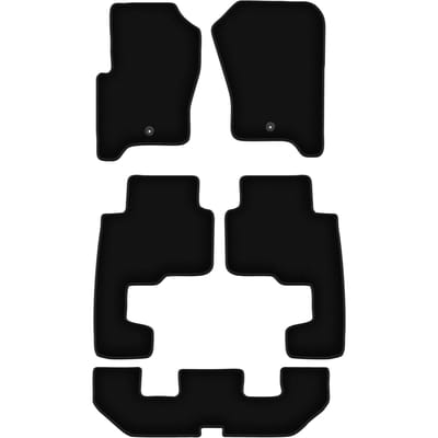Wielganizator WLG-BASIC Serie - Autovloermatten - Zwart - Voor Land Rover Discovery III - 7-zits