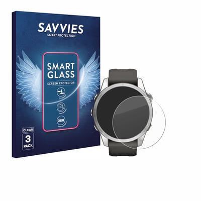 3 Stuks Savvies Screenprotector - geschikt voor Garmin Fenix 7S Pro Solar (42 mm) - beschermfolie glas transparant