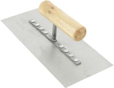 Bouwemmer Troffel - Metselgereedschap - Cement Verwerken - Gehard Metaal - 196 cm - Hout Metaal