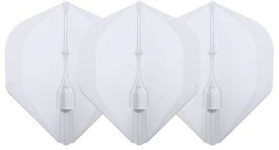 L-Style Champagne Flight EZ L1 Standard Clear White - Dart Flights
