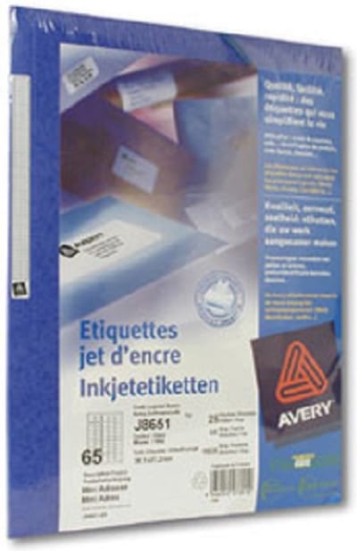 Avery inkjet etiketten 199,6 x 289,1mm J8167-10