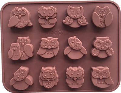 Chocoladevorm mal Uil siliconen vorm voor chocolade ijsblokjes ijsklontjes of fondant - LeuksteWinkeltje