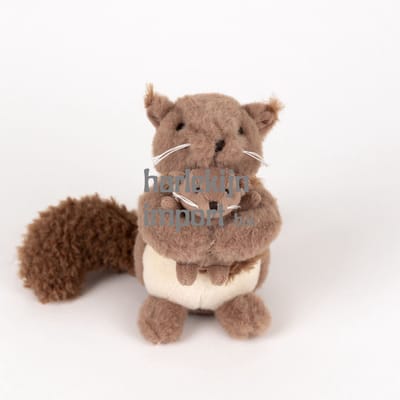 Egmont Toys knuffel eekhoorn pluche speelgoed met baby 15x15x12 cm.