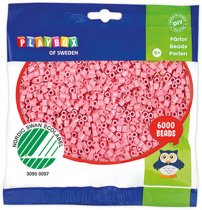 Strijkkralen 6000 stuks - pastel roze