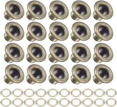 Dailygoods - Ogen met Sluitringen 10 x 5 x 7 mm 200 Stuks voor Creatief Gebruik