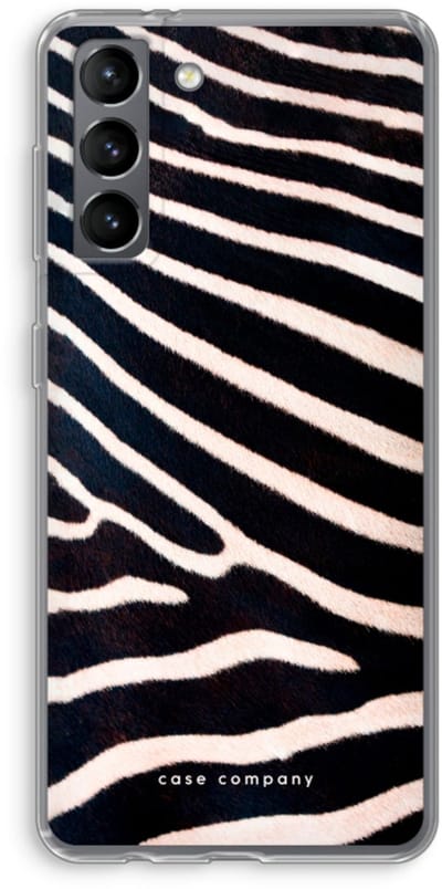 Hoesje geschikt voor Samsung Galaxy S21 hoesje - Zebra - Soft Cover Telefoonhoesje - Bescherming aan alle Kanten en Schermrand
