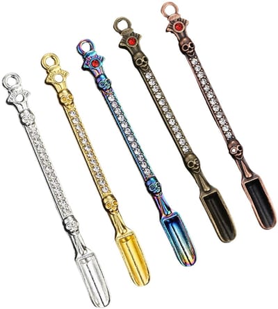Dailygoods- Minilepels 5 stuks - Mini-poederlepels - Medicijnlepel - Zinklegering - Decoratief accessoire - Afmetingen 84 mm - Robuust en roestbestendig - Lepels