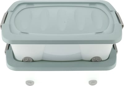 Opbergbox 24liter Groen - Set van 2 - Onderbedbox (60x38.5x18 cm - Opberger op Wielen met Druksluiting