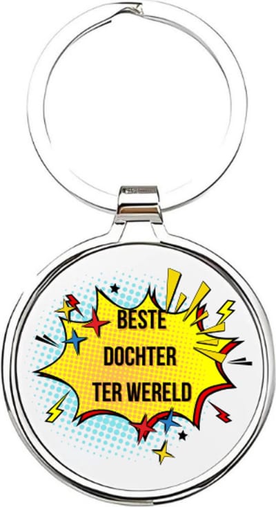 Akyol - Beste dochter ter wereld Sleutelhanger - dochter - De liefste dochter - Dochter sleutelhanger - kind sleutelhanger - Sleutelhanger dochter - Familie sleutelhanger - cadeautje - Dochter cadeau - girl - de liefste dochter - 4 x 7,5 CM