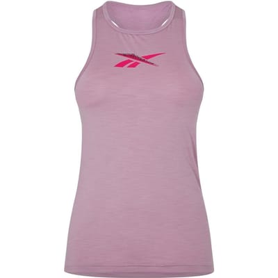 Reebok Barbie-tanktop met grafische print voor dames (Roze)