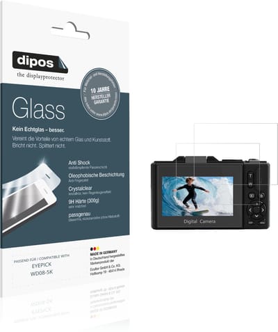dipos – 2x Pantserfolie geschikt voor EYEPICK WD08-5K | 9H Screenprotector