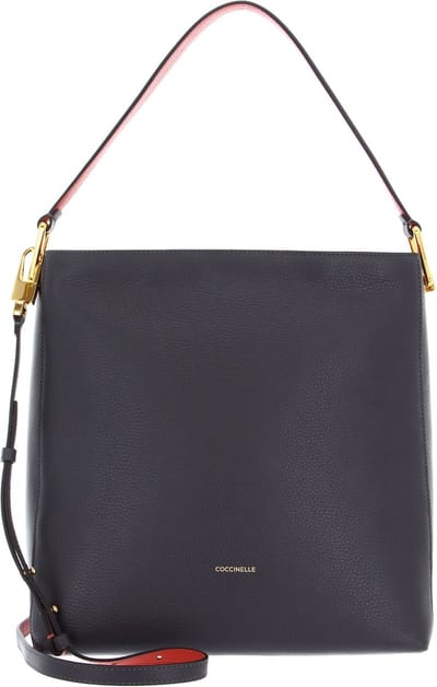 COCCINELLE Leren Handtas Schoudertas Liya Handbag Ardesia / Tangeri Donkergrijs