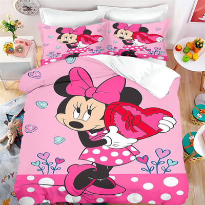 MINISO Ensemble Housse de Couette Mickey Impression Moderne Literie Matelas Ensemble de Literie Couette Literie 3 Pièces AU Single(140*210cm)3pcs