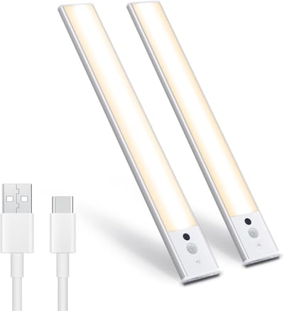 Dimbare LED Onderbouwlamp met Bewegingsmelder 30cm voor Kasten en Trappen (2 Stuks)