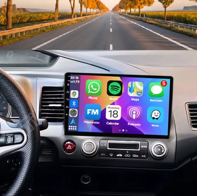 Autoradio 4/64 met Carplay en Android auto | Geschikt voor Honda Civic 2005-2012 | Radio scherm met Navigatie | 2005 2006 2007 2008 2009 2010 2011 2012