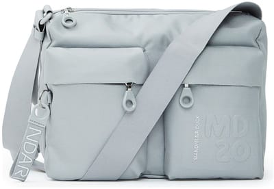 MANDARINA DUCK schoudertas MD20 Crossover Zip Pearl Lichtgrijs