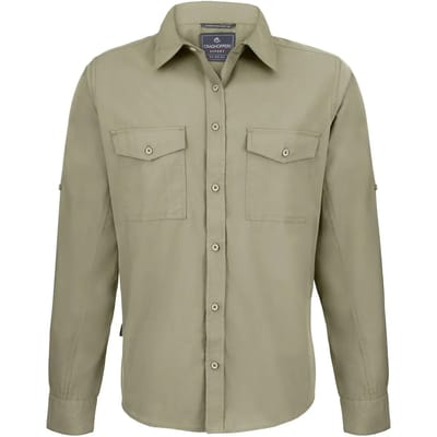 Craghoppers Expert Kiwi Long Sleeved Shirt CES001 - PEBBLE - S