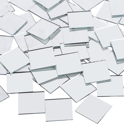 Dailygoods - Vierkante Spiegel Tegels - DIY Mozaïek Decoratie - Extra Klein - Glazen Spiegels - Creatieve Decoratie Voor Huis - 120 Stuks
