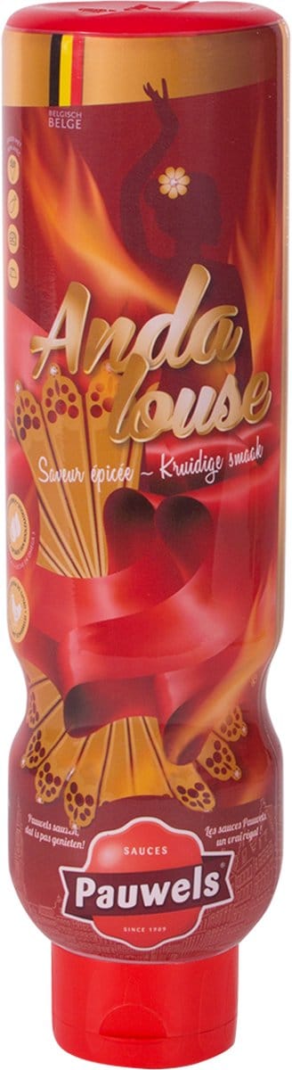 Pauwels Andalouse saus - kruidig met tomaat en mosterd - 1L