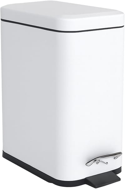 Badkamer prullenbak - 5 l - mat - softclose - wit