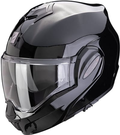 Scorpion Exo-Tech Evo Pro Solid Metallic Black - Systeemhelm - Maat XS - Motorhelm - ECE 22-06 gekeurd