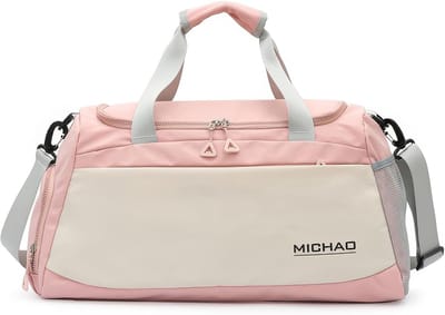 Rainbecom – Reistassen - 50x23x27 cm - Roze - Lichtgewicht Reistas - Sporttas - met Schoenenvak - Waterdichte Opbergtas - Uitgebreide bagage – Weekendtas – Handbagage – Fitnesstas - Schoudertas