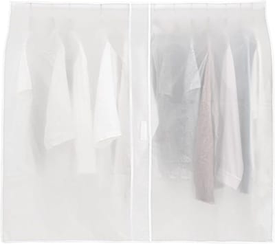 Opvouwbare Pakhoes - Kledingbeschermer - Kleding Opbergen - Ademende Stof - 110x110 cm - Wit