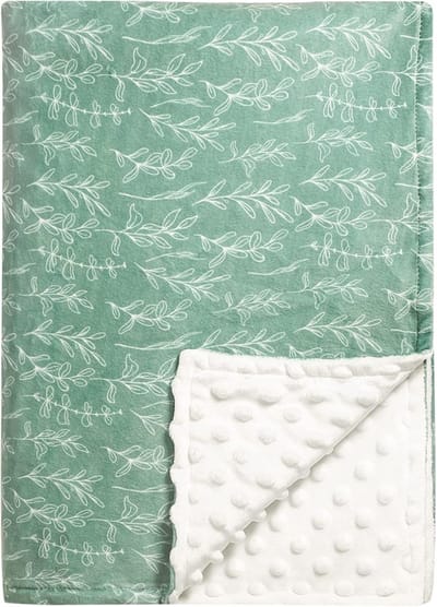 Zachte Baby Minky Dekens – Stippenpatroon – Dubbele Laag – Voor Wieg, Kinderwagen en Kinderkamer