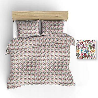 Katoenen Kinderbeddengoed 100x135 cm - Vrolijke Motiefjes
