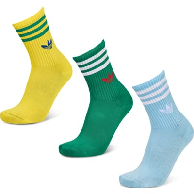 Adidas Mid Cut Crew 3 Pack Sokken Unisex - Blauw - Maat 40-42