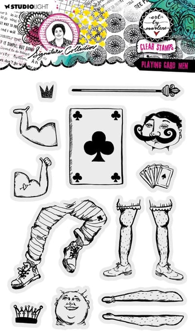 Clear stamps ABM Signature collection - Playing card men nr. 648
