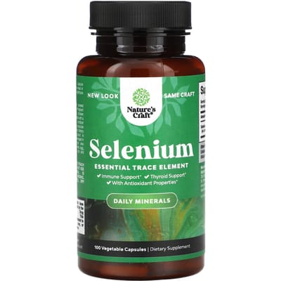 Nature's Craft, Sélénium, 100 Capsules Végétales