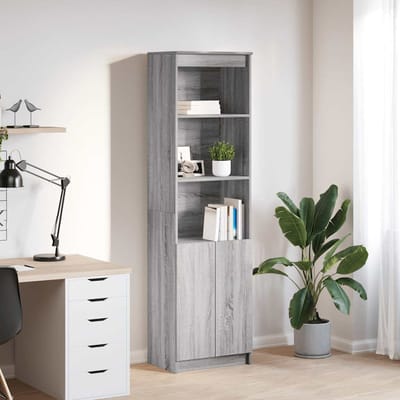 vidaXL - Highboard - 50x35x180 - cm - spaanplaat - grijs - Sonoma