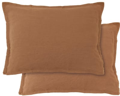 Matt & Rose Set Kussenslopen Ecorce - Bruin - 50 x 70 cm - 100% Linnen