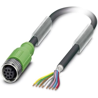 Phoenix Contact 1522891 Sensor/actuator connector, geassembleerd M12 Aantal polen (sensoren): 8 Bus, recht 10.00 m 1 stuk(s)