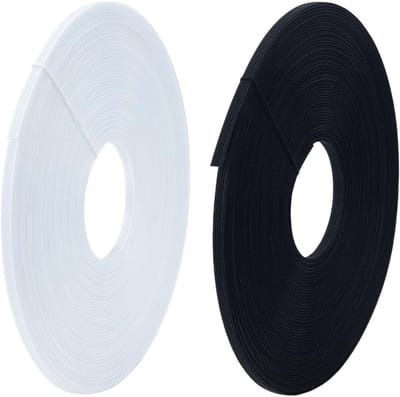 Corset Boning Lacing voor Corset Jurken - 6mm Brede Polyester Boning voor Bruidsjurken en Kostuums, Zwart en Wit, 109 Yards