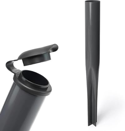 Grondspike Roterende Waslijn - Waslijn Basis - Stabiele Installatie - Inclusief Adapter - 38.5 cm Lengte - Zwart