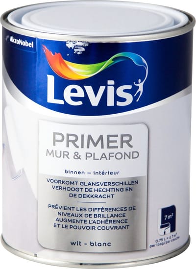 Levis - Primer Mur & Plafond - Wit - 0,75 L