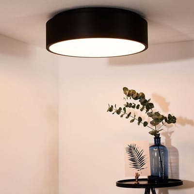 Lucide TALOWE LED - Plafonnière (Plafondlamp) - Ø 45,5 cm - LED Dimbaar - 1x30W 3000K - Zwart