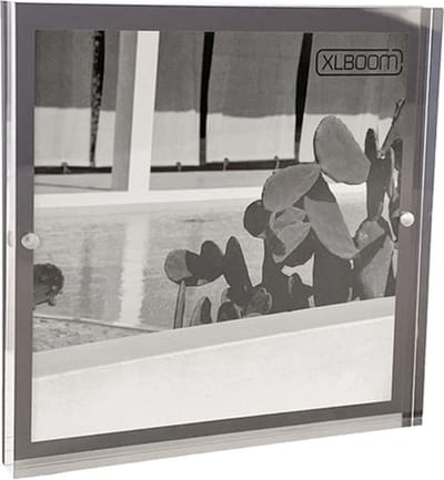 XLBoom Acrylic Magnetic Fotolijst 18x18cm Dark Grey - magnetische minimalistische fotolijst in acryl transparant donkergrijs - design fotokader