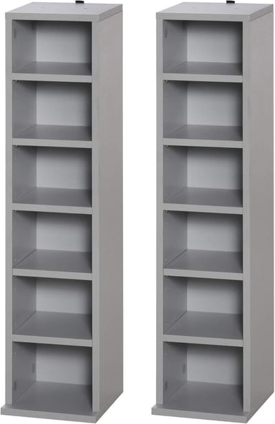 CD en Blu-Ray Opbergplank - Set van 2 met Verstelbare Planken