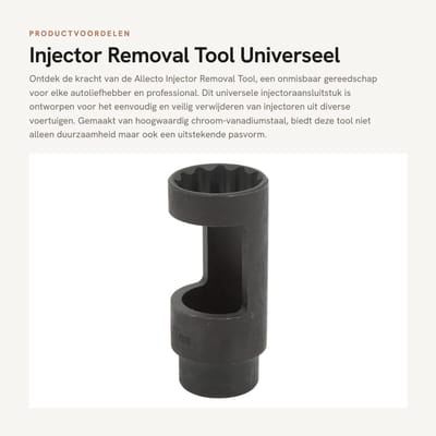 Dailygoods- Injector Removal Tool 1/2in Drive 27mm - Injectoraansluiting - Chroom-vanadiumstaal - 12 Punten - Universeel voor Auto's - Professionele Kwaliteit