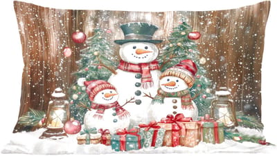 Sierkussens - Kussentjes Woonkamer - 60x40 cm - Sneeuwpop - Familie - Kleurrijk