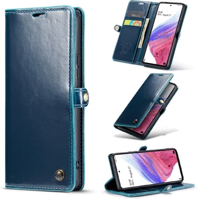 Casemania Hoesje Geschikt voor Samsung Galaxy A53 - Emerald Green - Portemonnee Book Case