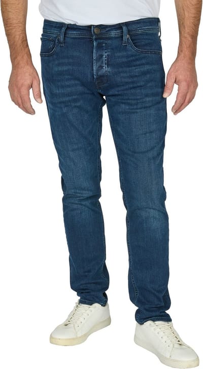 Jack & Jones Heren Jeans Broeken JJIGLENN slim Fit Blauw Volwassenen Denim Jeansbroek