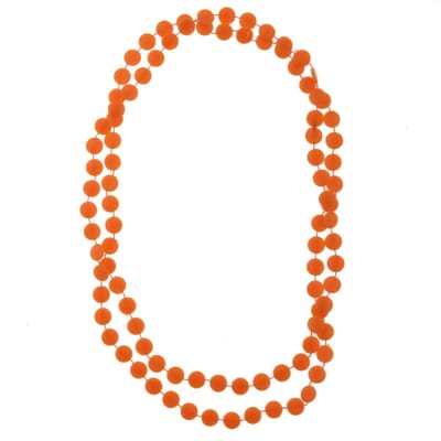 Behave Ketting - lange ketting - oranje - kunststof - kralenketting - 140 cm