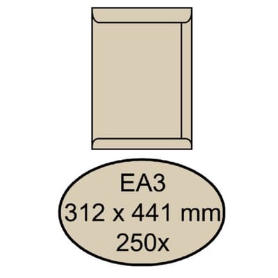 Envelop quantore akte ea3 312x441mm cremekraft 250 Stuks